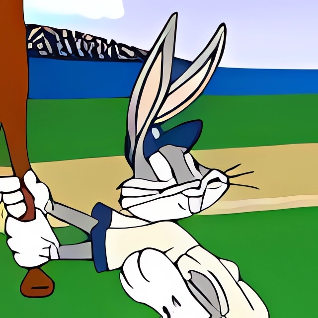 Thỏ Bug chơi bóng chày
